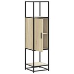 vidaXL Buffet haut chêne sonoma 35 5x35x139 cm bois d'ingénierie métal
