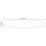 vidaXL Dessus de table Ø 80x1 5 cm rond bois massif de manguier brut