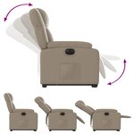 vidaXL Fauteuil inclinable électrique cappuccino similicuir