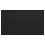 vidaXL Armoire d'évier avec lavabo intégré noir bois d'ingénierie