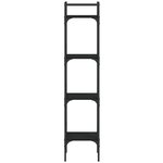 vidaXL Bibliothèque à 4 niveaux noir 35x30x138 5 cm bois d'ingénierie
