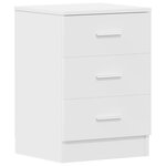 vidaXL Tables de chevet 2 Pièces Blanc 38x35x56 cm Bois d'ingénierie