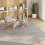 vidaXL Tapis de surface Carré LUGO Taupe 120 x 120 cm Polyester