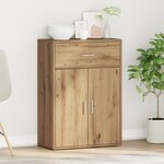 vidaXL Buffet chêne artisanal 79 x 38 x 80 cm Bois d'ingénierie