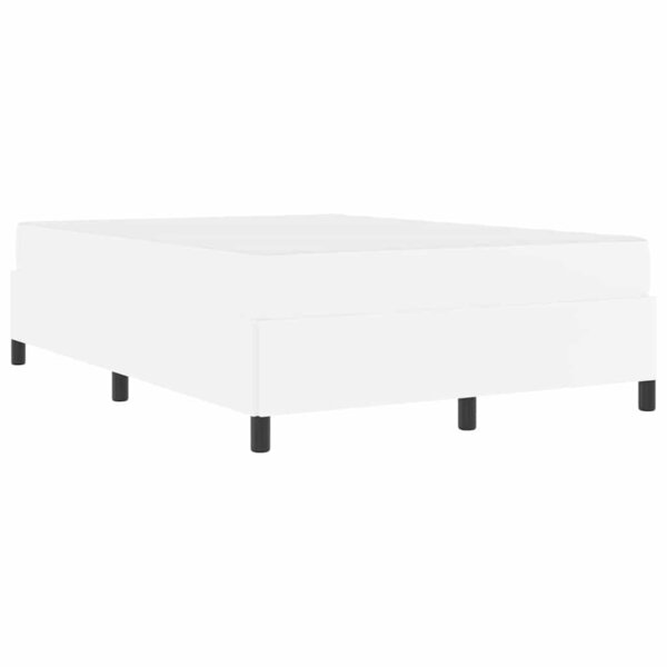 vidaXL Cadre de lit avec matelas Blanc 160 x 200 cm tissu
