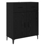 vidaXL Buffet Chêne noir 34 x 69.5 x 90 cm Bois d'ingénierie
