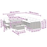 vidaXL Ensemble de canapé de jardin 13 Pièces Gris polyrotin