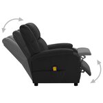 vidaXL Fauteuil de massage Noir Similicuir