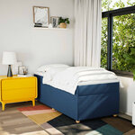 vidaXL Sommier à lattes de lit avec matelas Bleu 80x200 cm Tissu