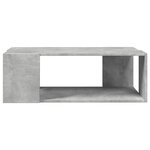 vidaXL Table basse gris béton 89 5x48x30 cm bois d'ingénierie
