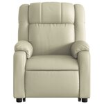 vidaXL Fauteuil inclinable de massage Crème Similicuir