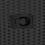 vidaXL Chaises inclinables de jardin lot de 2 et coussins noir rotin