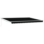 vidaXL Store Rétractable Manuel Noir 450x300 cm