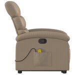 vidaXL Fauteuil inclinable de massage Cappuccino Similicuir
