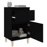 vidaXL Tables de chevet 2 Pièces noir 40x35x70 cm