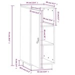 vidaXL Buffet Gris 34x40x75 cm Bois massif de pin