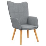 vidaXL Chaise de relaxation Gris clair Tissu
