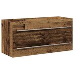 vidaXL Meuble de Lavabo de Salle de Bain avec tiroir 2 Pièces Bois Ancien