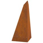 vidaXL Pyramide de Cheminée Noir 58x36x100 cm Acier