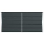 vidaXL Jardinière Anthracite 160 x 40 x 75 cm Acier