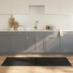 vidaXL Tapis rectangulaire noir 70x200 cm bambou