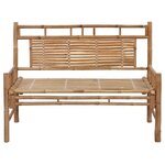vidaXL Banc de jardin avec coussin 120 cm Bambou