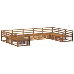 vidaXL Ensemble de canapés d'extérieur 9 pc Naturel