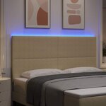 vidaXL Tête de lit LED Vert gris 180 cm Tissu en velours côtelé