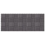 vidaXL Carreau de terrasse 10 Pièces Gris 30 x 30 cm Bois d'acacia