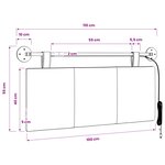 vidaXL Tête de lit suspendue Avec lumière LED Rose Tissu