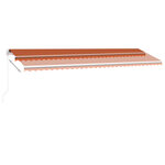 vidaXL Auvent manuel rétractable sur pied 600x300 cm Orange et marron