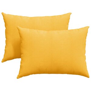 vidaXL Coussins de canapé 2 Pièces Jaune clair 70 x 50 cm