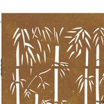 vidaXL Portail de jardin 105x205 cm acier corten design de bambou