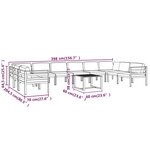 vidaXL Salon de jardin 11 Pièces avec coussins Aluminium Anthracite