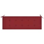 vidaXL Banc de jardin empilable et coussin 159 cm Bois de teck massif