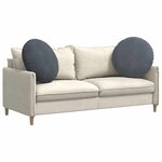 vidaXL Coussins de siège 2 Pièces Gris foncé Ø 40 x 13 cm Velours