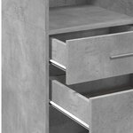 vidaXL Buffet haut gris béton 50x42 5x124 cm bois d'ingénierie