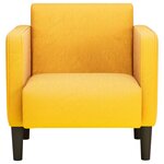 vidaXL Canapé-chaise accoudoirs jaune foncé 54 cm tissu velours côtelé