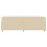 vidaXL Cadre de lit avec matelas Crème 200 x 200 cm tissu