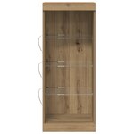 vidaXL Buffet avec lumières LED chêne artisan 41x37x100 cm