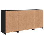 vidaXL Buffet avec lumières LED noir 142 5x37x67 cm