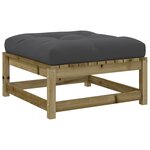 vidaXL Salon de jardin 6 Pièces avec coussins bois de pin imprégné
