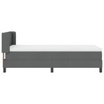 vidaXL Lit box spring avec matelas gris foncé  100x200 cm en tissu