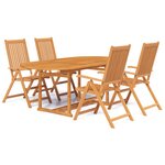 vidaXL Ensemble à manger de jardin 5 Pièces Bois d'acacia massif