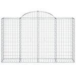 vidaXL Paniers à gabions arqués 20 Pièces 200x50x120/140 cm Fer galvanisé