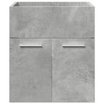 vidaXL Ensemble de meubles de salle de bain 3 Pièces gris béton