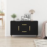 Buffet vidaXL Chêne Noir 100x36x60 cm Bois d'ingénierie