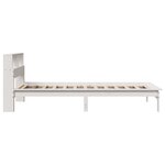 vidaXL Lit bibliothèque sans matelas blanc 90x190cm bois de pin massif