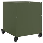 vidaXL Tables de chevet 2 Pièces vert olive 36x39x43 5 cm acier