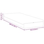 vidaXL Matelas Blanc  Gris 90 x 200 cm Mousse